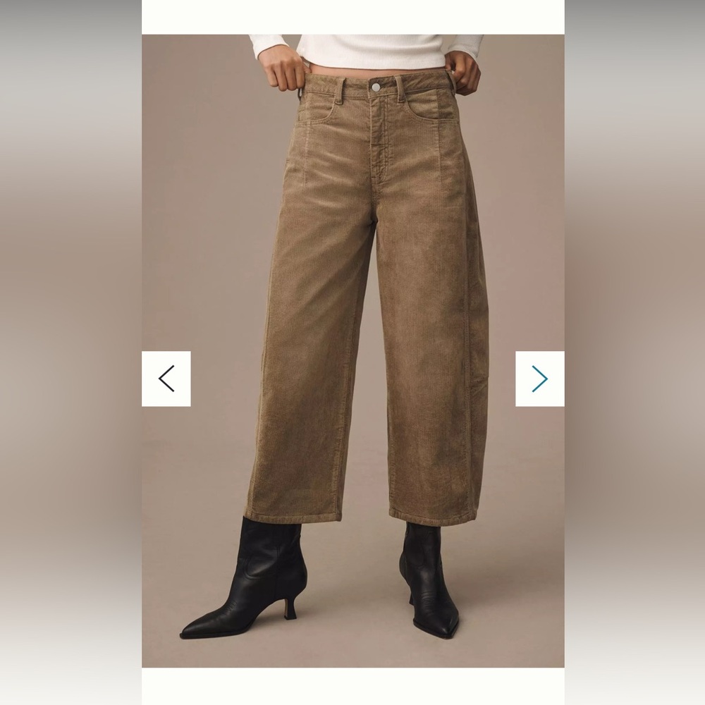 Pilcro The Kenna Heritage Mid-Rise Barrel Jeans: Corduroy Edition in 29